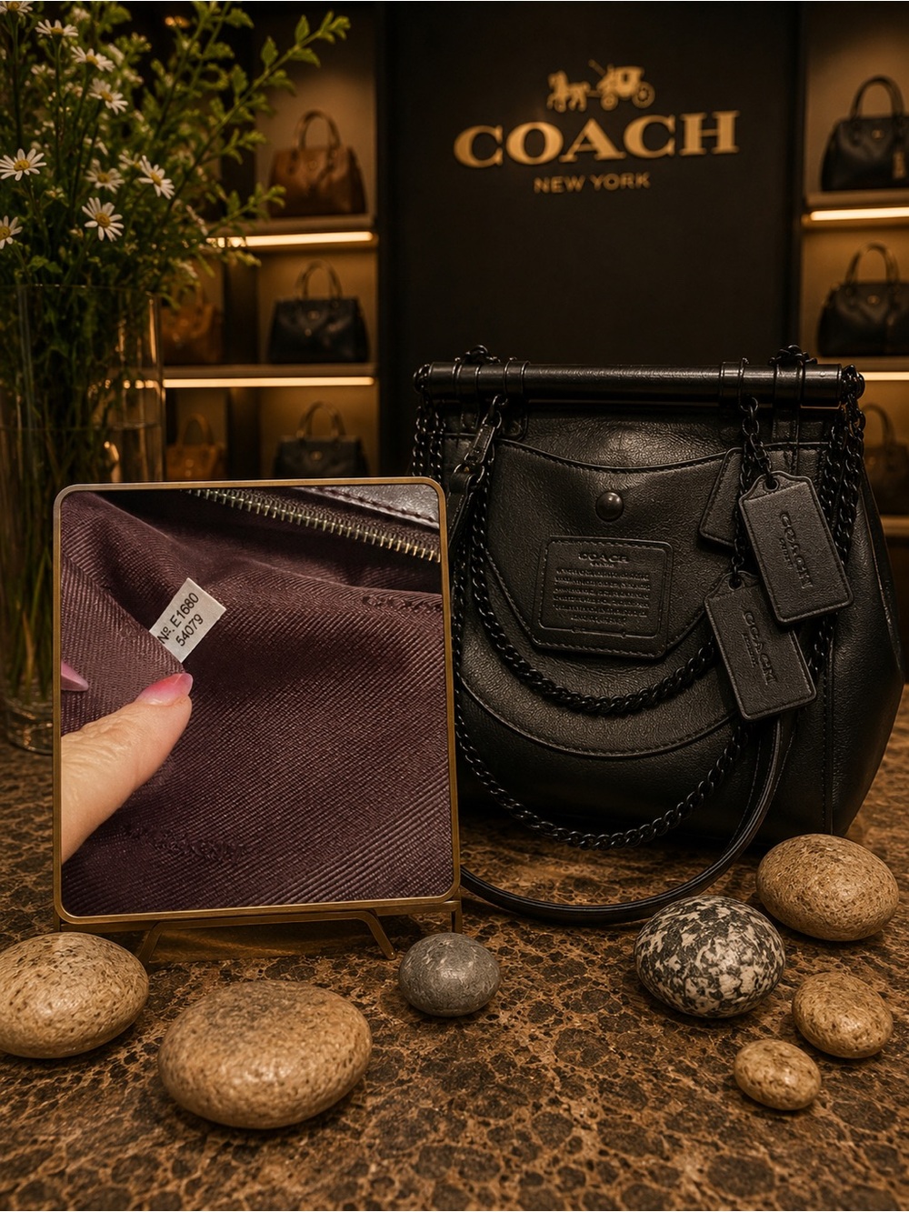 Coach Willow Tea-rose Drifter Top Handle Satchel (Style No. 54079). Chain added - Picture 4 of 13